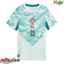 Camiseta Portugal Joao Neves #15 Visitante Equipación para mujer Mundial 2026 manga corta